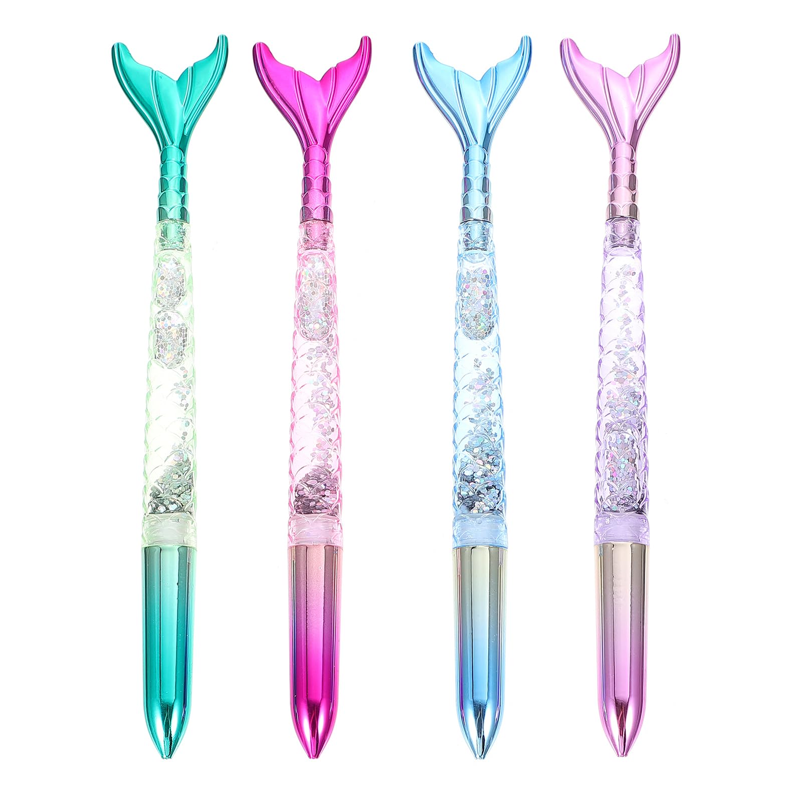 4Pcs Mermaid Ballpoint Pen Pens For Glitter Gel Pen Mermaid Pens Party Favors Mermaid Pen Cartoon Ink Gel Pens Student Stationer
